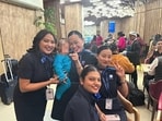 A video captured IndiGo flight attendants comforting a passenger's toddler,