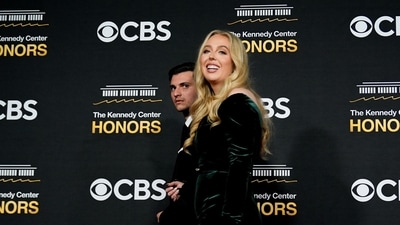 Tiffany Trump and husband Michael Boulos walk the red carpet before the 48th Kennedy Center Honors, Sunday, Dec. 7, 2025, at the John F. Kennedy Center for the Performing Arts in Washington. AP/PTI(AP12_08_2025_000006B) (AP) Tiffany Trump and husband Michael Boulos walk the red carpet before the 48th Kennedy Center Honors, Sunday, Dec. 7, 2025, at the John F. Kennedy Center for the Performing Arts in Washington. AP/PTI(AP12_08_2025_000006B) (AP)