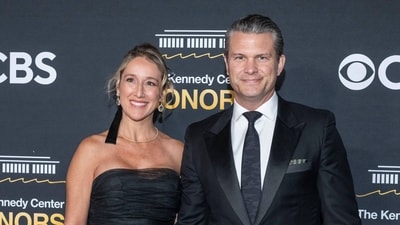 Defense Secretary Pete Hegseth and his wife Jennifer Rauchet arrive on the red carpet for the 48th Kennedy Center Honors at the Kennedy Center for the Performing Arts, Sunday, Dec. 7, 2025 in Washington. AP/PTI(AP12_08_2025_000008B) (AP) Defense Secretary Pete Hegseth and his wife Jennifer Rauchet arrive on the red carpet for the 48th Kennedy Center Honors at the Kennedy Center for the Performing Arts, Sunday, Dec. 7, 2025 in Washington. AP/PTI(AP12_08_2025_000008B) (AP)