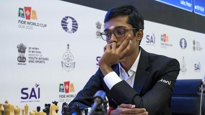 File image of India’s Grandmaster R Praggnanandhaa during the FIDE Chess World Cup 2025, in Panjim, Goa. (Eteri Kublashvili) File image of India’s Grandmaster R Praggnanandhaa during the FIDE Chess World Cup 2025, in Panjim, Goa. (Eteri Kublashvili)