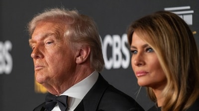 President Donald Trump and Melania Trump on the red carpet for the 48th Kennedy Center Honors at the Kennedy Center for the Performing Arts, Sunday, Dec. 7, 2025 in Washington. (AP Photo/Kevin Wolf) (AP) President Donald Trump and Melania Trump on the red carpet for the 48th Kennedy Center Honors at the Kennedy Center for the Performing Arts, Sunday, Dec. 7, 2025 in Washington. (AP Photo/Kevin Wolf) (AP)