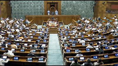 Lok Sabha proceedings on Monday. (ANI) Lok Sabha proceedings on Monday. (ANI)