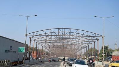 Officials said the shed installation work is expected to be completed by the end of December. (Parveen Kumar/HT Photo) Officials said the shed installation work is expected to be completed by the end of December. (Parveen Kumar/HT Photo)