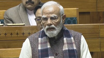 లోక్సభలో ప్రధానమంత్రి నరేంద్ర మోదీ.. (Sansad TV/Screengrab) లోక్సభలో ప్రధానమంత్రి నరేంద్ర మోదీ.. (Sansad TV/Screengrab)