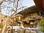 A view of the Romeo Lane Restaurant owned by Saurabh Luthra, owner of the Nightclub in Goa where the fire tragedy occurred resulting in the death of 25 people at Civil Lines, in New Delhi, on Monday.