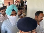 DIG Harcharan Singh Bhullar and his aide Kirshanu Sharda were arrested on October 16 following a complaint from a Fatehgarh Sahib-based scrap dealer. (HT File)