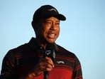 Tiger Woods of the United States speaks during the trophy presentation on the 18th green after the final round of the Hero World Challenge 2025 at Albany Golf Course on December 7th in Nassau, Bahamas. 