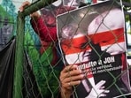 Farmers protest against President Donald Trump's pardon of Honduras' former President Juan Orlando Hernandez in Tegucigalpa, Honduras,
