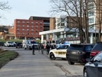 Jacob Lee Bard arrested: Law enforcement responds to a shooting at Whitney Moore Young Jr. Hall on Kentucky State University's campus in Frankfort, Ky., Tuesday, Dec. 9, 2025. (Hannah Brown/The State Journal via AP)