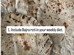 Rujuta Diwekar advocates for incorporating the millet bajra (pearl millet) into the diet at least once a week. (Instagram/ Rujuta Diwekar) Rujuta Diwekar advocates for incorporating the millet bajra (pearl millet) into the diet at least once a week. (Instagram/ Rujuta Diwekar)