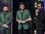 Mohanlal, Nagarjuna and Vijay Sethupathi came together at the JioHotstar South Unbound event. Mohanlal, Nagarjuna and Vijay Sethupathi came together at the JioHotstar South Unbound event.