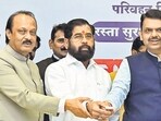 Nagpur, Dec 09 (ANI): Maharashtra Chief Minister Devendra Fadnavis, Deputy Chief Ministers Eknath Shinde, and Ajit Pawar unveil 'Zebru' road safety awareness mascot program, organised by the Transport Department at the Committee Hall of the Legislative Assembly, in Nagpur on Tuesday. (@mieknathshinde X/ANI Photo) (Eknath Shinde X) Nagpur, Dec 09 (ANI): Maharashtra Chief Minister Devendra Fadnavis, Deputy Chief Ministers Eknath Shinde, and Ajit Pawar unveil 'Zebru' road safety awareness mascot program, organised by the Transport Department at the Committee Hall of the Legislative Assembly, in Nagpur on Tuesday. (@mieknathshinde X/ANI Photo) (Eknath Shinde X)