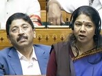 The letter was submitted by DMK parliamentary party leader K Kanimozhi accompanied by Congress MP Priyanka Gandhi Vadra, Samajwadi Party leader Akhilesh Yadav, VCK MP Thol Thirumavalavan, and MDMK leader Durai Vaiko. (ANI)