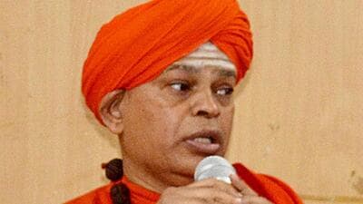 Murugha Mutt chief pontiff Shivamurthy Murugha Sharanaru has been accused in a sexual assault case of minor girls. (ANI) Murugha Mutt chief pontiff Shivamurthy Murugha Sharanaru has been accused in a sexual assault case of minor girls. (ANI)