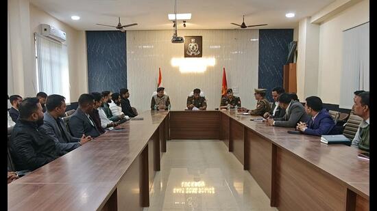 DCP (east) Shashank Singh holding a meeting with bar and nightclub owners. (Sourced)