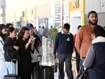 Stranded passengers waiting at Jaiprakash Narayan Airport in Patna amid widespread Indigo flights disruptions. IndiGo Airlines on Thursday announced travel vouchers of  <span class='webrupee'>₹</span>10,000 to passengers stranded between December 3 to 5. 