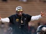 BOULDER, COLORADO - NOVEMBER 01: Head coach Deion "Coach Prime" Sanders of the Colorado Buffaloes reacts on the field prior to the game against the Arizona Wildcats at Folsom Field on November 01, 2025 in Boulder, Colorado. Andrew Wevers/Getty Images/AFP (Photo by Andrew Wevers / GETTY IMAGES NORTH AMERICA / Getty Images via AFP) BOULDER, COLORADO - NOVEMBER 01: Head coach Deion "Coach Prime" Sanders of the Colorado Buffaloes reacts on the field prior to the game against the Arizona Wildcats at Folsom Field on November 01, 2025 in Boulder, Colorado. Andrew Wevers/Getty Images/AFP (Photo by Andrew Wevers / GETTY IMAGES NORTH AMERICA / Getty Images via AFP)