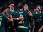 Erling Haaland scored the second goal in Manchester City's win. Erling Haaland scored the second goal in Manchester City's win.