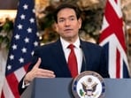 Secretary of State Marco Rubio speaks during an event at the State Department, in Washington.