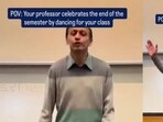 Students can be heard cheering in the background, phones raised to record the moment. Students can be heard cheering in the background, phones raised to record the moment.