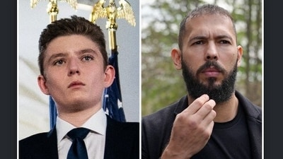 Andrew Tate has reportedly developed a 'big brother' relationship with Barron Trump, who admires him despite legal controversies. (AP) Andrew Tate has reportedly developed a 'big brother' relationship with Barron Trump, who admires him despite legal controversies. (AP)