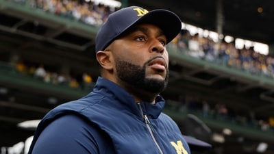 Sherrone Moore was fired as Michigan Wolverines' head coach over an 'inappropriate relationship'. (AFP)