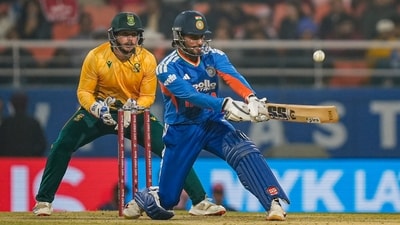 Tilak Varma registered 62 runs off 34 balls for India. (PTI)