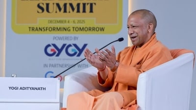 Uttar Pradesh chief minister Yogi Adityanath at the 23rd Hindustan Times Leadership Summit