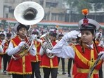 Amritsar, India – January 27, 2017: School Children taking part in the passing out parade during Republic Day function at Guru Nank Stadium,Amritsar on Thursday, January 27, 2017. (Photo by Sameer Sehgal /Hindustan Times) Amritsar, India – January 27, 2017: School Children taking part in the passing out parade during Republic Day function at Guru Nank Stadium,Amritsar on Thursday, January 27, 2017. (Photo by Sameer Sehgal /Hindustan Times)