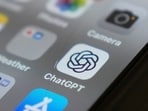 Chat GPT app icon is seen on a smartphone screen