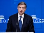 Valdis Dombrovskis, economy commissioner for the European Union (EU), during a news conference following the Economic and Financial Affairs Council (ECOFIN) meeting at the European Council headquarters in Brussels, Belgium, on Friday, Dec. 12, 2025. The EU put forward a proposal last week to use the immobilized assets to back a �90 billion loan to cover Ukraine�s economic and military needs for the next two years. Photographer: Simon Wohlfahrt/Bloomberg Valdis Dombrovskis, economy commissioner for the European Union (EU), during a news conference following the Economic and Financial Affairs Council (ECOFIN) meeting at the European Council headquarters in Brussels, Belgium, on Friday, Dec. 12, 2025. The EU put forward a proposal last week to use the immobilized assets to back a �90 billion loan to cover Ukraine�s economic and military needs for the next two years. Photographer: Simon Wohlfahrt/Bloomberg
