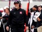 Kyle Whittingham of the Utah Utes watches his team. Kyle Whittingham of the Utah Utes watches his team.