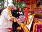 Jammu and Kashmir lieutenant governor Manoj Sinha during an event in Jammu on Friday. (HT Photo)