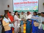 Minister Shilpi Neha Tirkey transferred <span class='webrupee'>₹</span>156.3 million to the accounts of 32,911 farmers under the ‘Jharkhand Millet Mission’. (HT Photo)