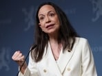 Nobel Peace Prize laureate and Venezuelan opposition leader Maria Corina Machado speaks during a press conference in Oslo, Norway December 11, 2025.