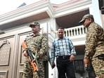 Officials during a search operation in Lucknow on Friday. (HT PHOTO) Officials during a search operation in Lucknow on Friday. (HT PHOTO)