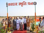 Chief Minister Bhupendra Patel at Sardar Smriti Van in Kutch. The state government has highlighted sector-specific schemes and reforms as it completes three years in office. Chief Minister Bhupendra Patel at Sardar Smriti Van in Kutch. The state government has highlighted sector-specific schemes and reforms as it completes three years in office.