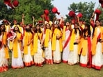 The degree holders during the 105th Convocation of BHU (Rajesh Kumar/HT) The degree holders during the 105th Convocation of BHU (Rajesh Kumar/HT)
