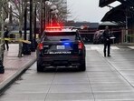 Police presence after Bellevue shooting.