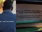 A woman travelling late at night noticed a safety message by a Bengaluru auto driver.