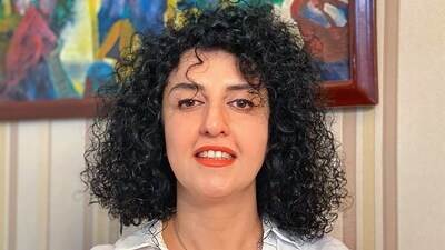 "The Norwegian Nobel Committee is deeply concerned by today's brutal arrest of Narges Mohammadi," the committee said in a statement. (NARGES MOHAMMADI FOUNDATION / AFP)
