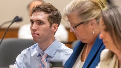 Tyler Robinson, the man accused of killing Charlie Kirk at Utah Valley University, appears during a hearing in Fourth District Court in Provo, Utah, U.S., December 11, 2025. (via REUTERS)