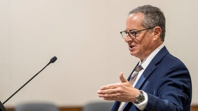 Richard Novak, an attorney for Tyler Robinson, speaks during a hearing for Tyler Robinson, the man accused of killing Charlie Kirk at Utah Valley University, in Fourth District Court in Provo, Utah, U.S., December 11, 2025.&nbsp; (via REUTERS)