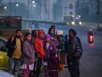New Delhi: People and School students seen out during a cold winter morning near Pandav Nagar in New Delhi, India, on Friday, December 12, 2025.  (Photo by RAJ K RAJ / Hindustan Times)