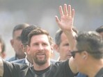Inter Miami's Argentine forward #10 Lionel Messi arrives at the Salt Lake Stadium in Kolkata on December 13, 2025. Lionel Messi will unveil a 70-foot statue of himself in India on December 13 as he embarks on a three-day trip of the country that has sparked a fan frenzy. (Photo by Dibyangshu SARKAR / AFP) (AFP) Inter Miami's Argentine forward #10 Lionel Messi arrives at the Salt Lake Stadium in Kolkata on December 13, 2025. Lionel Messi will unveil a 70-foot statue of himself in India on December 13 as he embarks on a three-day trip of the country that has sparked a fan frenzy. (Photo by Dibyangshu SARKAR / AFP) (AFP)