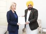 UK deputy high commissioner Alba Smeriglio has been invited by Punjab CM Bhagwant Mann for investors’ summit scheduled in March. (HT Photo)