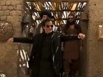 Akshaye Khanna in a still from the Dhurandhar song Fa9la. Akshaye Khanna in a still from the Dhurandhar song Fa9la.