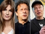 Imran Khan's ex-wife Jemima Goldsmith (far left) issued a public appeal to Elon Musk (far right) saying her X posts are not getting reach in Pakistan.