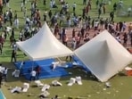 Angry crowd vandalise Salt Lake Stadium during Lionel Messi's GOAT India Tour Angry crowd vandalise Salt Lake Stadium during Lionel Messi's GOAT India Tour