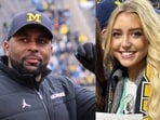 Sherrone Moore and Paige Shiver had menu items named after them at the The Brown Jug eatery in Ann Arbor. Sherrone Moore and Paige Shiver had menu items named after them at the The Brown Jug eatery in Ann Arbor.